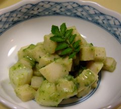 料理レシピ たけのことイカの木の芽あえ